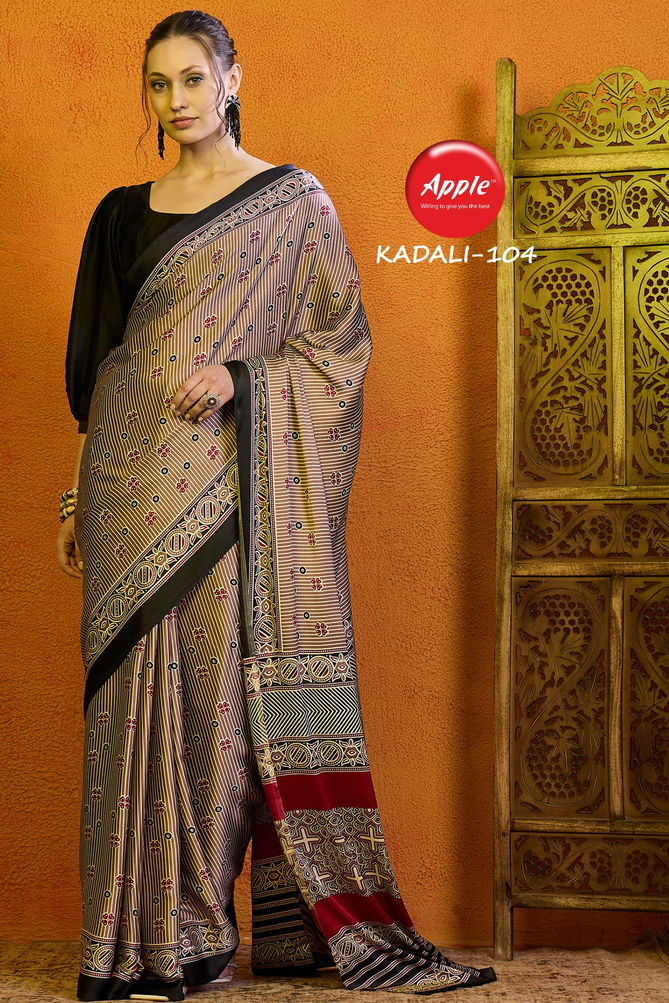 Kadali Vol 1 By Apple Modal Satin Printed Sarees Wholesale Price In Surat